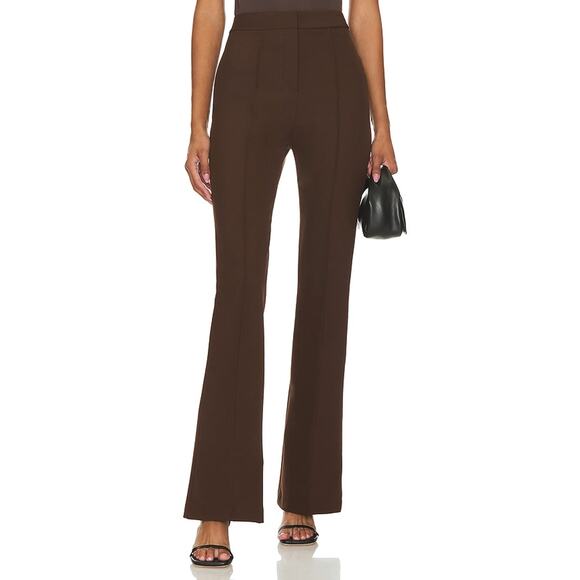 L'Academie 'Dominga' Brown Nylon Pant Size S - NWT - Picture 1 of 5